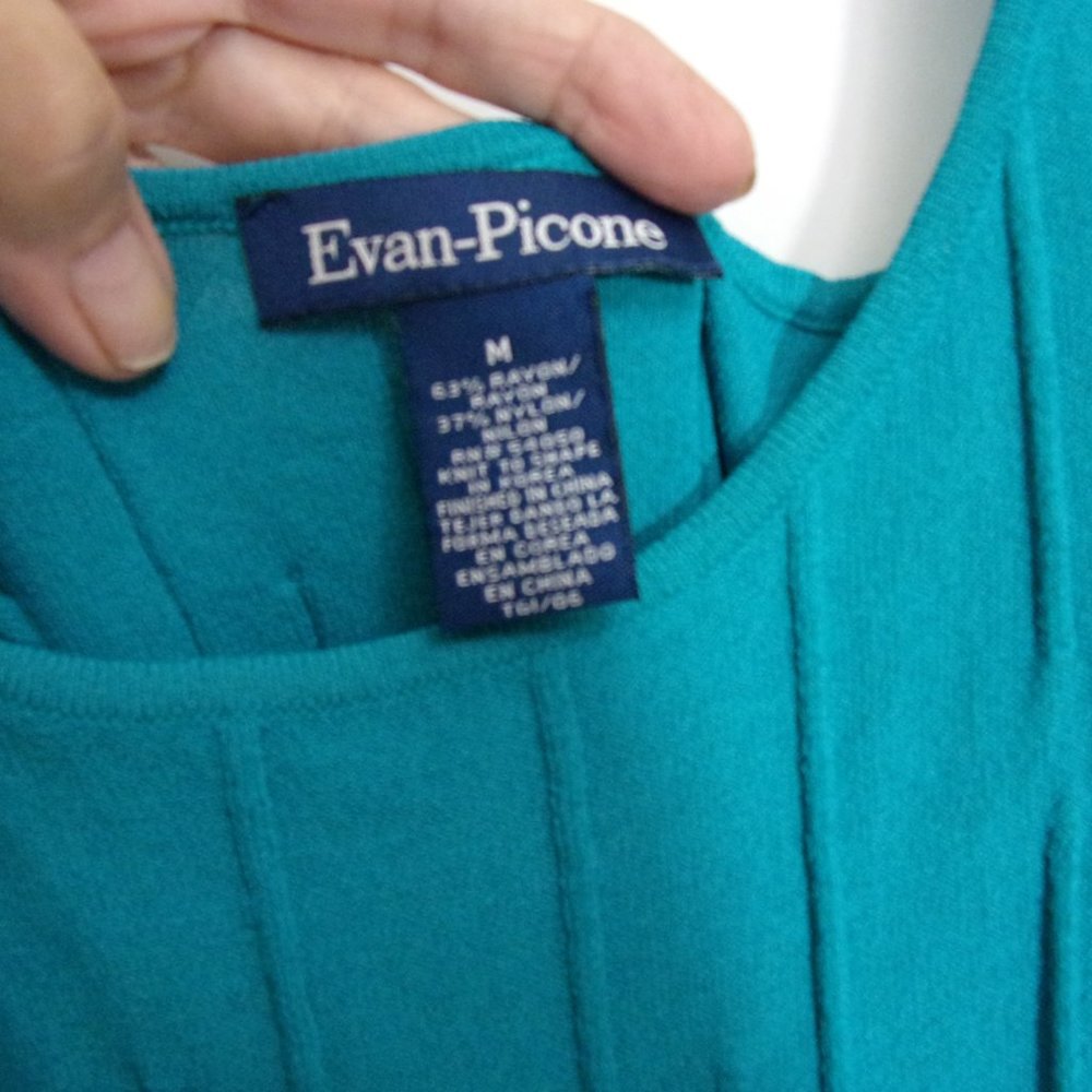 Lot Evan-Picone 3pcs. Teal Blue Pants and Tank Top Bonus Kimono